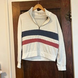 Crop quarter zip sweatshirt